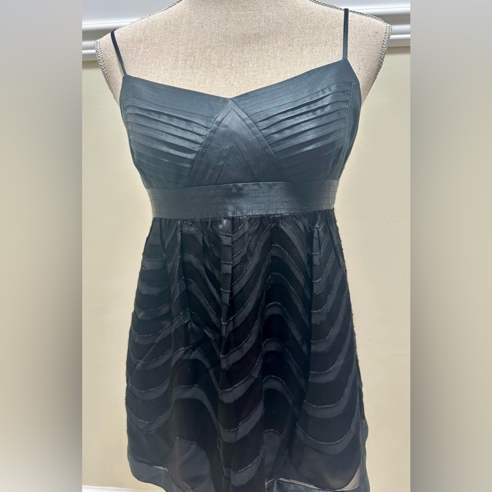 NWT BCBG Black Silk Blend Peplum Camisole Teddy S Babydoll Layering Sexy Soft